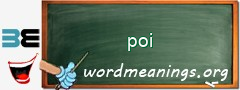 WordMeaning blackboard for poi